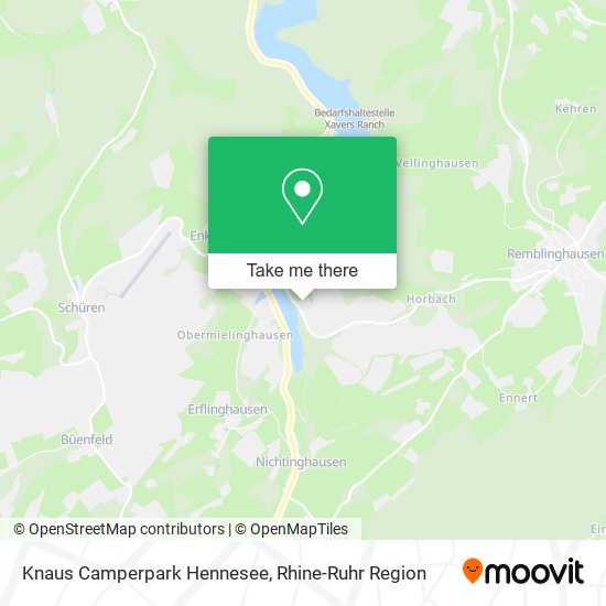 Knaus Camperpark Hennesee map