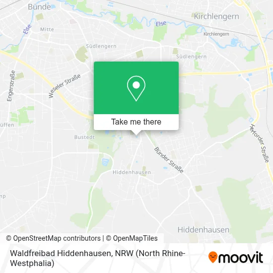 Waldfreibad Hiddenhausen map