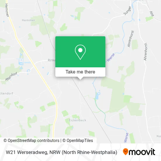 W21 Werseradweg map