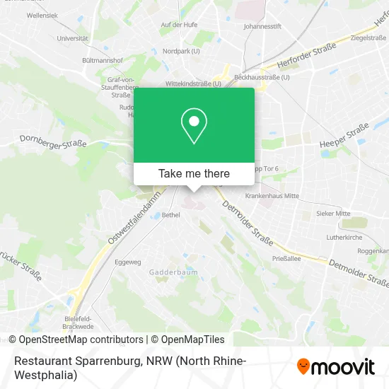 Restaurant Sparrenburg map