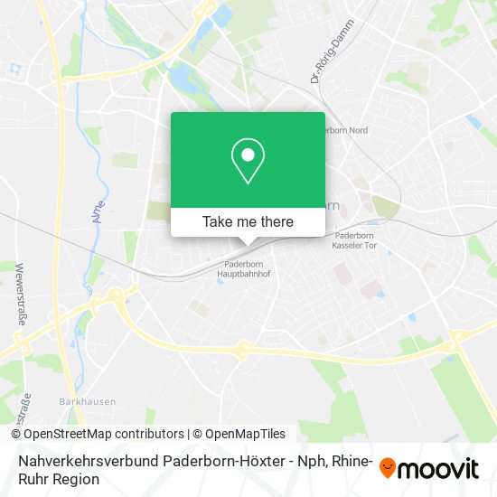 Nahverkehrsverbund Paderborn-Höxter - Nph map