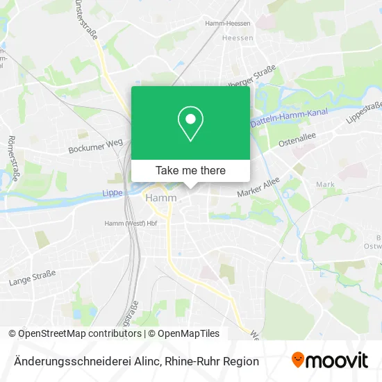 Карта Änderungsschneiderei Alinc