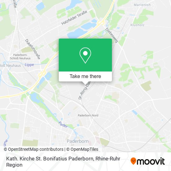 Kath. Kirche St. Bonifatius Paderborn map