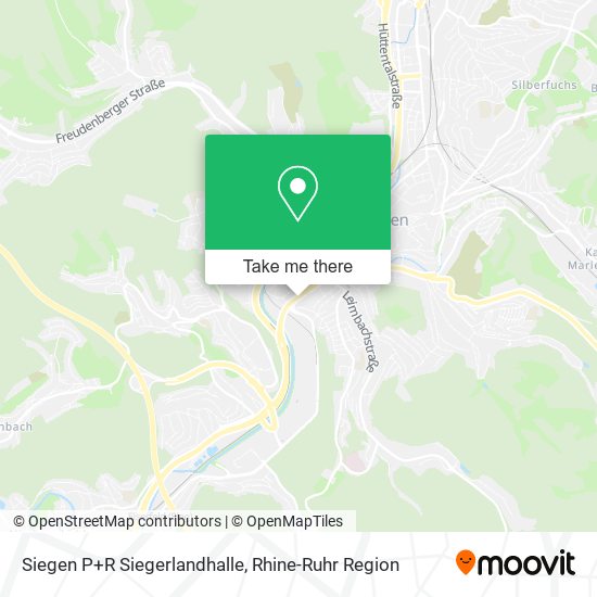 Siegen P+R Siegerlandhalle map