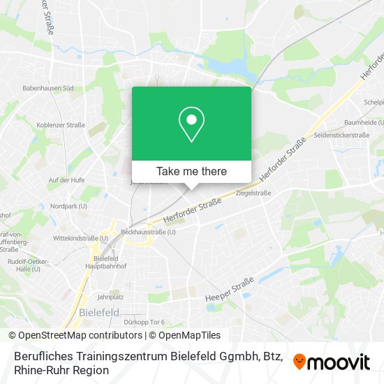 Berufliches Trainingszentrum Bielefeld Ggmbh, Btz map