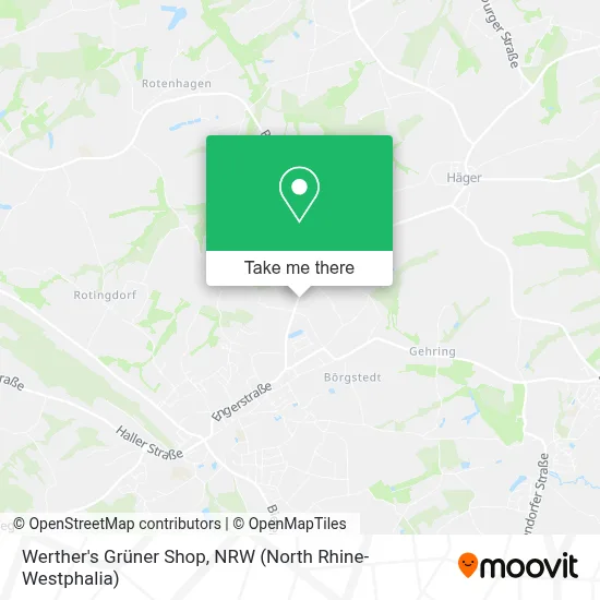 Werther's Grüner Shop map