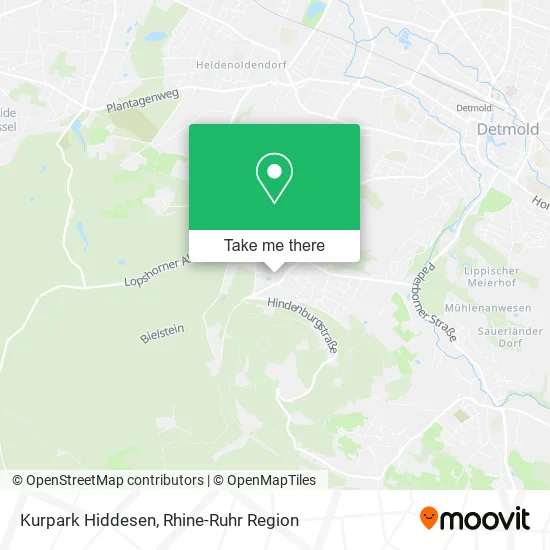 Карта Kurpark Hiddesen