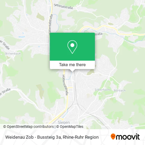 Карта Weidenau Zob - Bussteig 3a