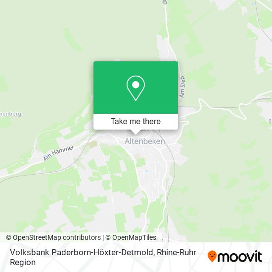 Volksbank Paderborn-Höxter-Detmold map