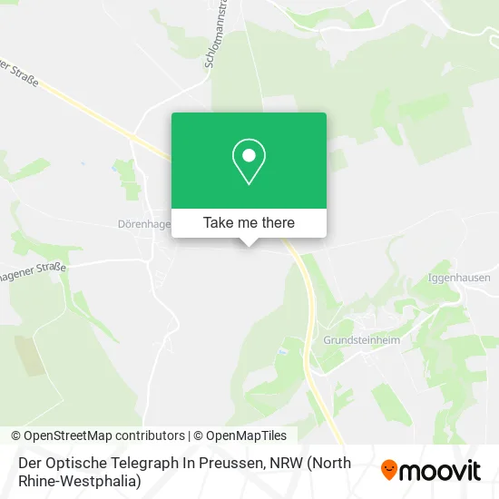 Карта Der Optische Telegraph In Preussen