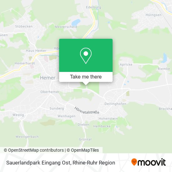 Sauerlandpark Eingang Ost map