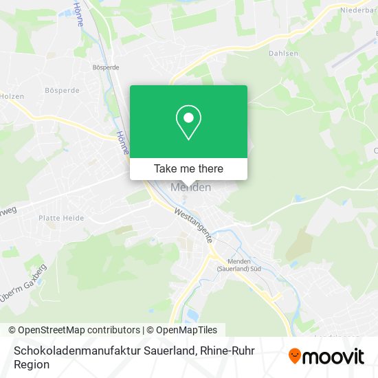 Schokoladenmanufaktur Sauerland map