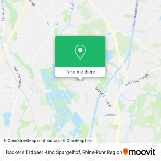 Карта Bäcker's Erdbeer -Und Spargelhof