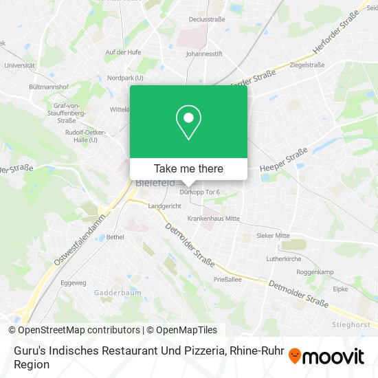 Карта Guru's Indisches Restaurant Und Pizzeria