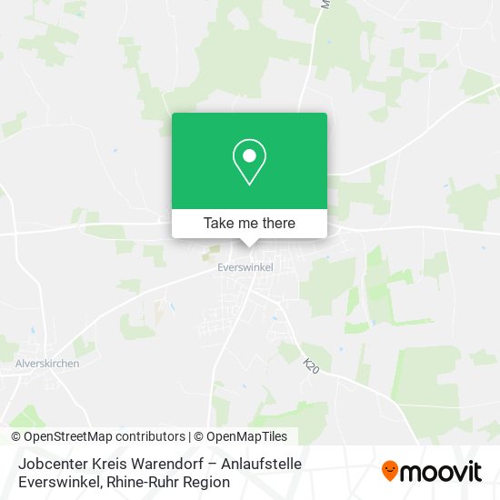 Карта Jobcenter Kreis Warendorf – Anlaufstelle Everswinkel