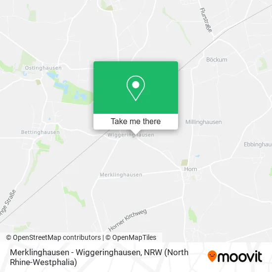 Карта Merklinghausen - Wiggeringhausen