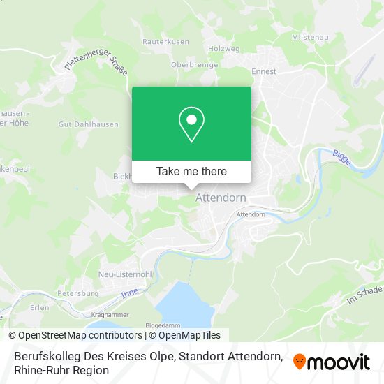 Berufskolleg Des Kreises Olpe, Standort Attendorn map