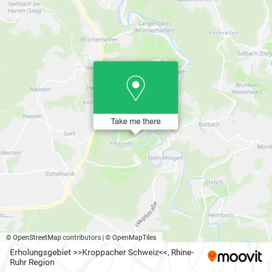 Карта Erholungsgebiet >>Kroppacher Schweiz<<