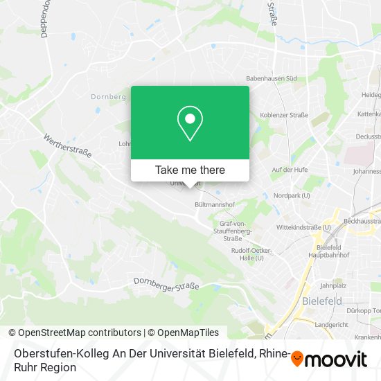 Карта Oberstufen-Kolleg An Der Universität Bielefeld