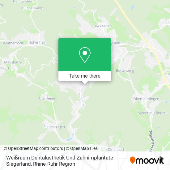 Карта Weißraum Dentalästhetik Und Zahnimplantate Siegerland