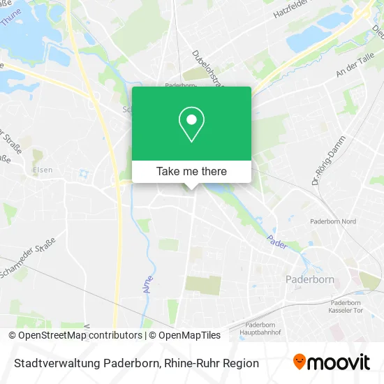 Карта Stadtverwaltung Paderborn