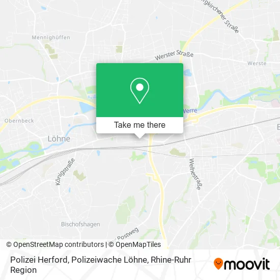 Карта Polizei Herford, Polizeiwache Löhne