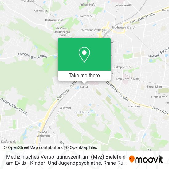 Medizinisches Versorgungszentrum (Mvz) Bielefeld am Evkb - Kinder- Und Jugendpsychiatrie map