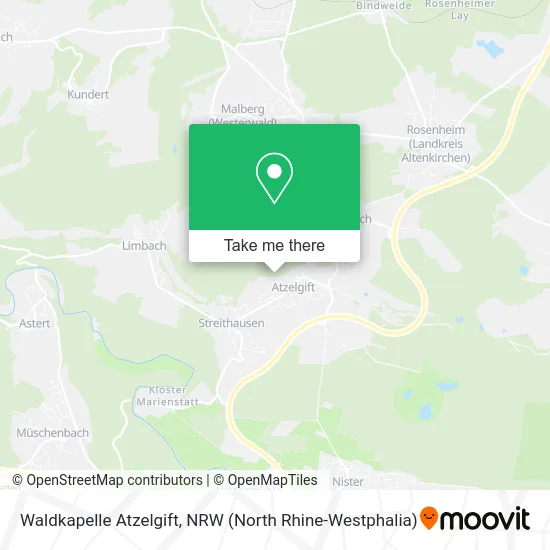 Waldkapelle Atzelgift map