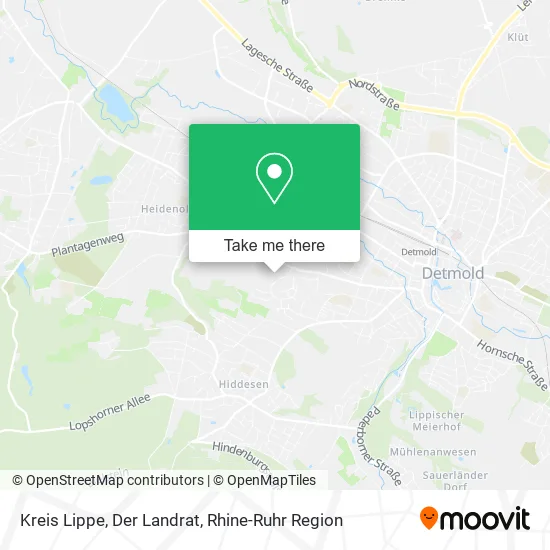 Карта Kreis Lippe, Der Landrat
