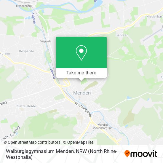 Walburgisgymnasium Menden map