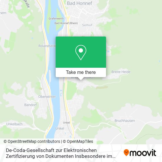 De-Coda-Gesellschaft zur Elektronischen Zertifizierung von Dokumenten Insbesondere im Handelsverkeh map