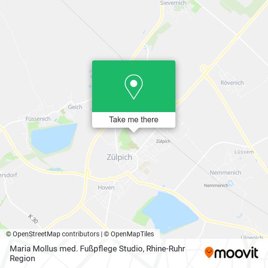 Карта Maria Mollus med. Fußpflege Studio