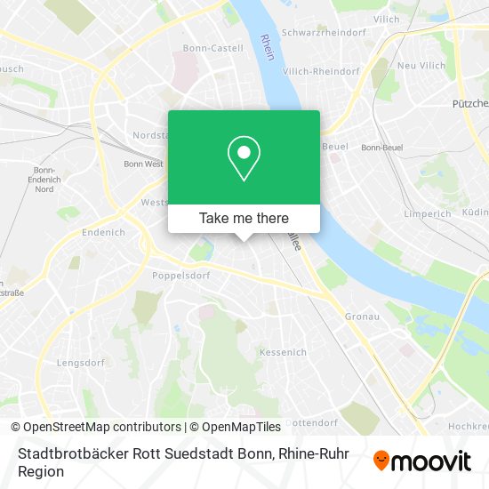 Карта Stadtbrotbäcker Rott Suedstadt Bonn