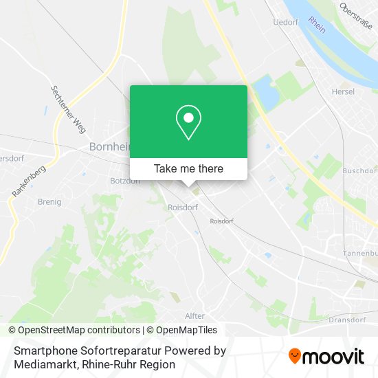 Smartphone Sofortreparatur Powered by Mediamarkt map