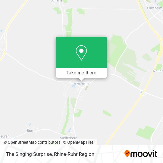 The Singing Surprise map