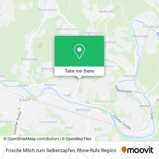 Карта Frische Milch zum Selberzapfen