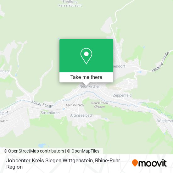 Карта Jobcenter Kreis Siegen Wittgenstein