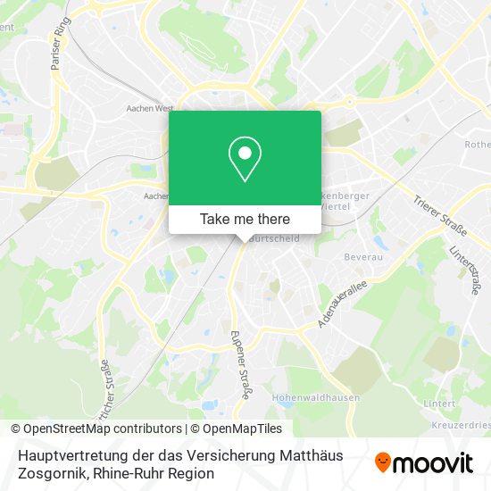 Hauptvertretung der das Versicherung Matthäus Zosgornik map