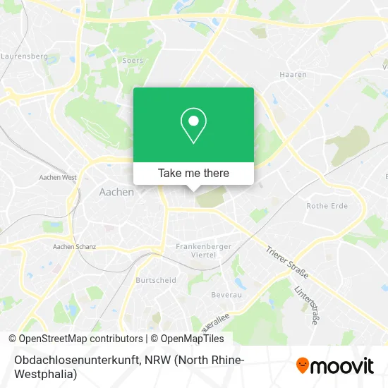 Obdachlosenunterkunft map