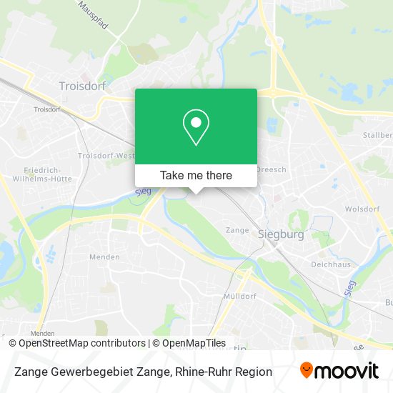 Zange Gewerbegebiet Zange map