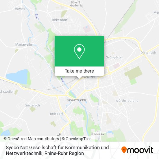 Sysco Net Gesellschaft für Kommunikation und Netzwerktechnik map