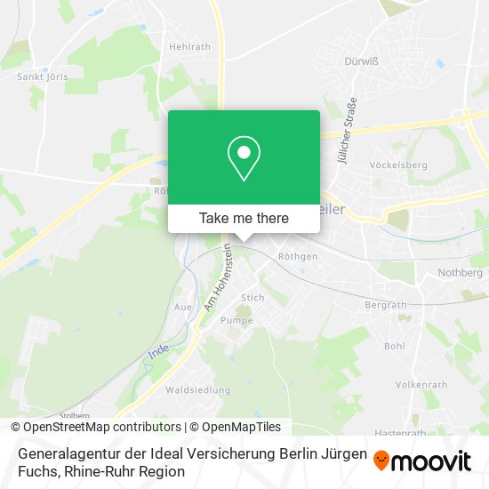 Карта Generalagentur der Ideal Versicherung Berlin Jürgen Fuchs