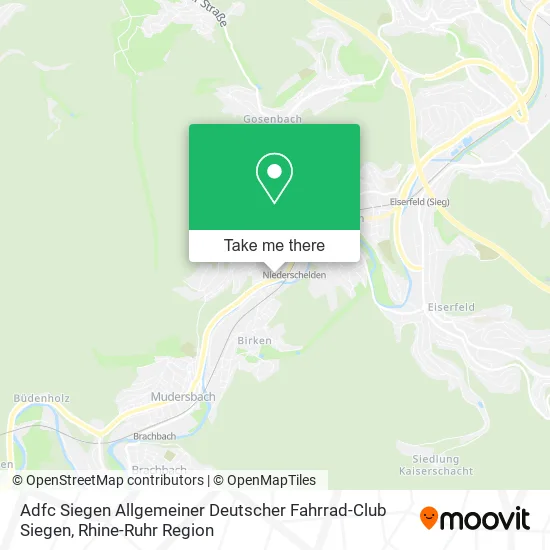 Adfc Siegen Allgemeiner Deutscher Fahrrad-Club Siegen map