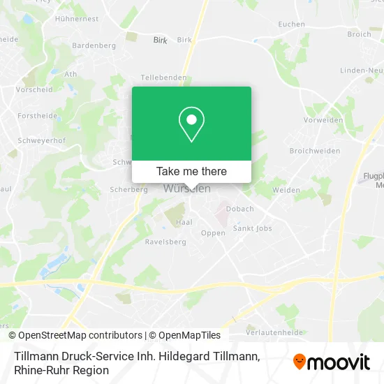 Карта Tillmann Druck-Service Inh. Hildegard Tillmann