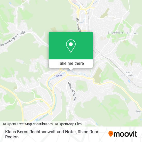 Карта Klaus Berns Rechtsanwalt und Notar