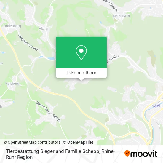 Карта Tierbestattung Siegerland Familie Schepp
