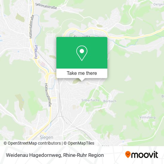 Weidenau Hagedornweg map