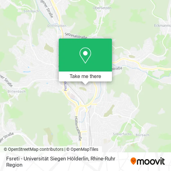 Fsreti - Universität Siegen Hölderlin map