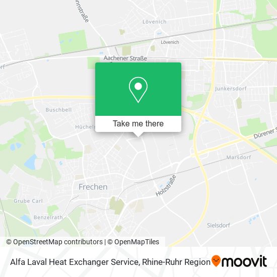 Alfa Laval Heat Exchanger Service map