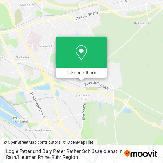 Logie Peter und Baly Peter Rather Schlüsseldienst in Rath / Heumar map